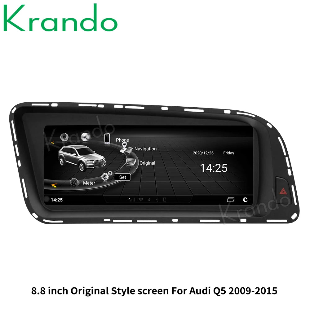 Krando 8.8'' Original OEM Style Android Car Radio gps stereo for Audi Q5 2009 - 2015 Touch screen navigation multimedia system Wireless Carplay Playstore 4G SIM