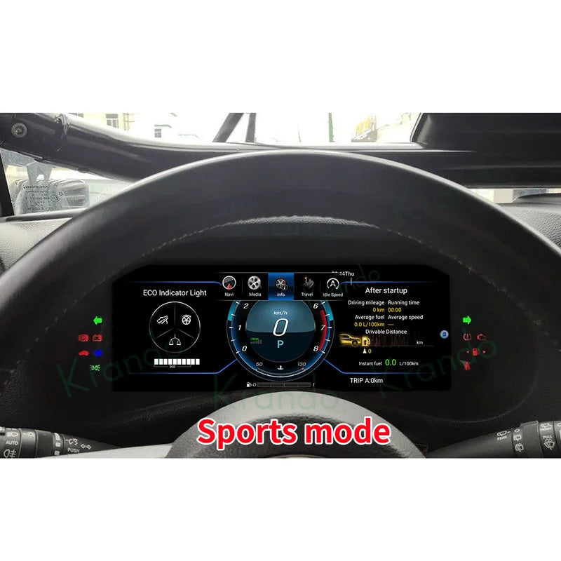 Krando 12.3'' Linux Car Digital Cluster For Jeep Wrangler JK 2010-2017 LCD Dashboard Panel Virtual Instrument CockPit