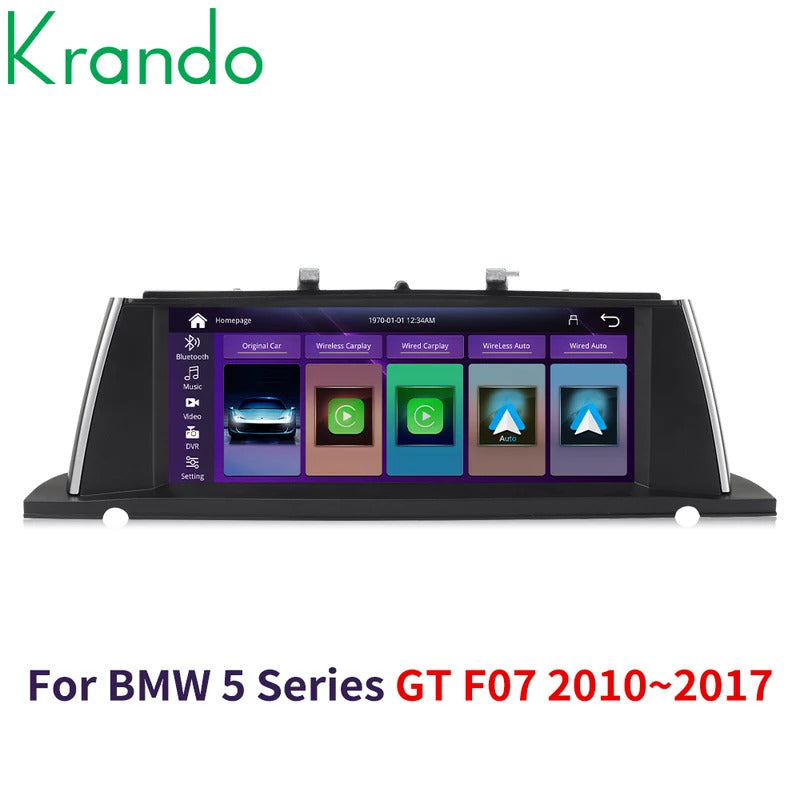 Krando 12.3''Telsa Stereo Multimedia Radio For BMW 5 Series F07 GT 2011-2012 Car Multimedia GPS 4G autoradio Player Stereo