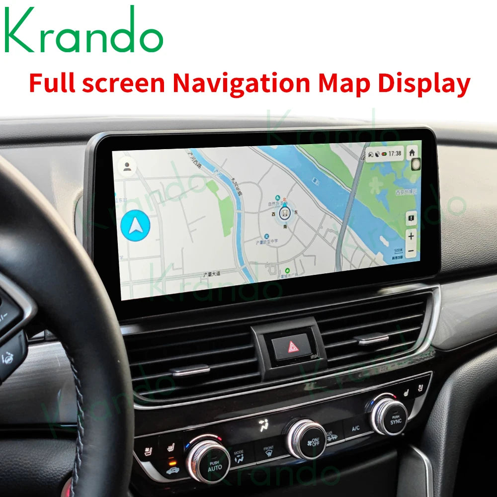 Krando 12.3" android car radio gps For Honda Accord 10 2018-2021 navigation stereo head unit multimedia system wifi 4g sim card carplay android auto