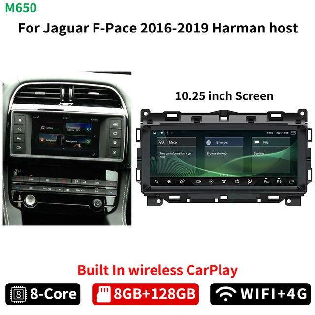 Krando 10.25" Android Car Radio GPS For Jaguar XE XF XEL F-Pace 2016 - 2019 navigation Autoradio Wireless Carplay Multimedia Player Harman system