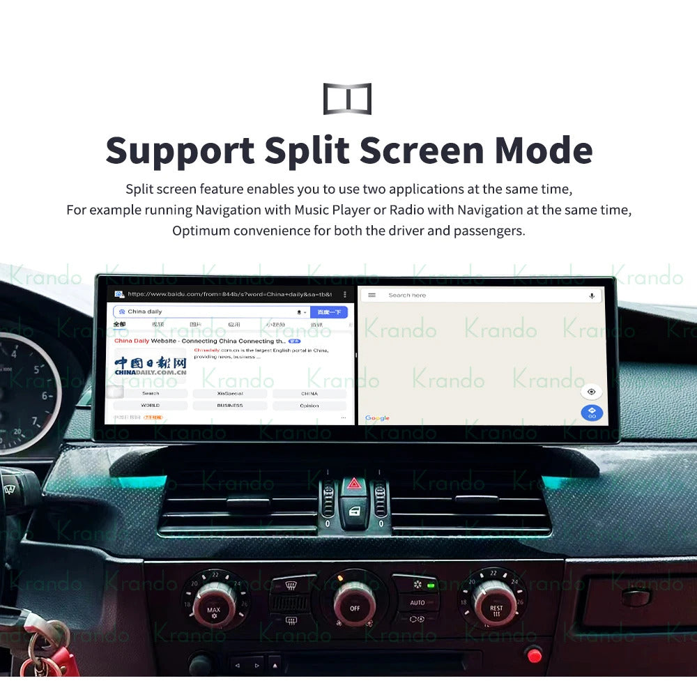 Krando 14.9'' Auto NBT Screen Android  Car Radio For BMW 5 Series E60 2005-2012 Video Player Stereo Carplay 5G