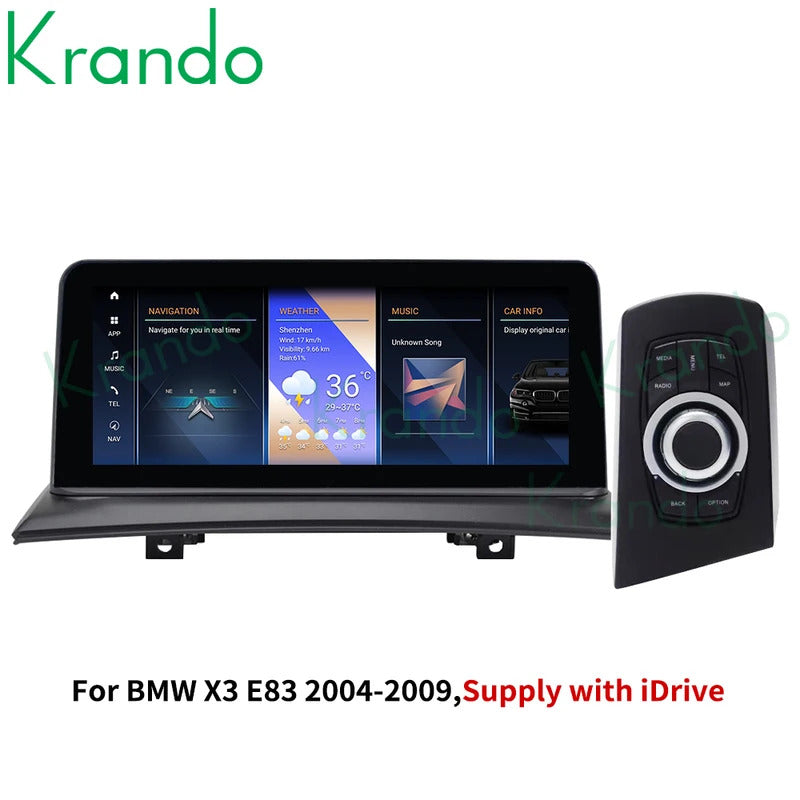 Krando 12.3 Inch Navigation Car Radio Android For BMW X3 E83 2004-2009 Head Unit Multimedia Player 4G autoradio