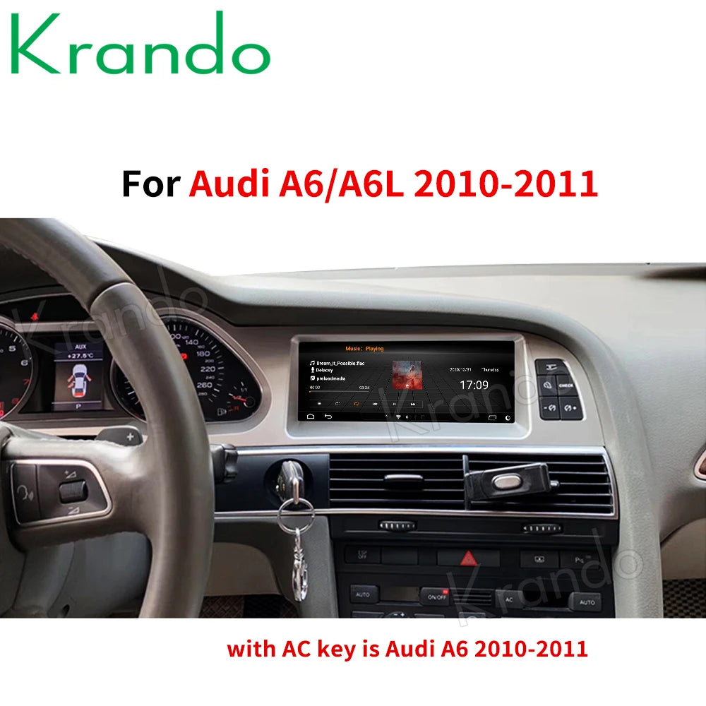 Krando 8.8'' Original OEM Style Android Car Radio For Audi A6 A6L 2005-2011 Navigation GPS stereo head unit multimedia system carplay androidauto