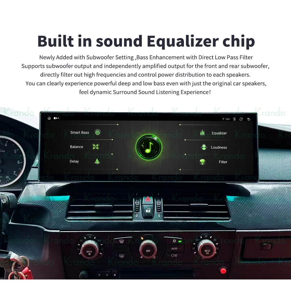 Krando 14.9'' Auto NBT Screen Android  Car Radio For BMW 5 Series E60 2005-2012 Video Player Stereo Carplay 5G