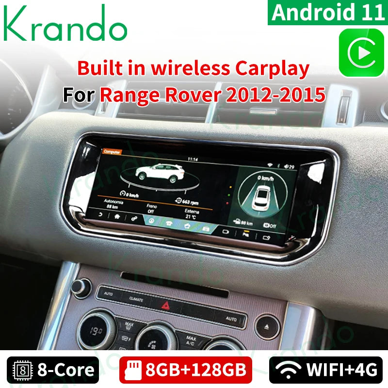 Krando 10.25'' Android 13 Car Radio gps For Land Rover Range Rover Vogue Sport 2012-2019 Navigation Multimedia system carplay android auto playstore