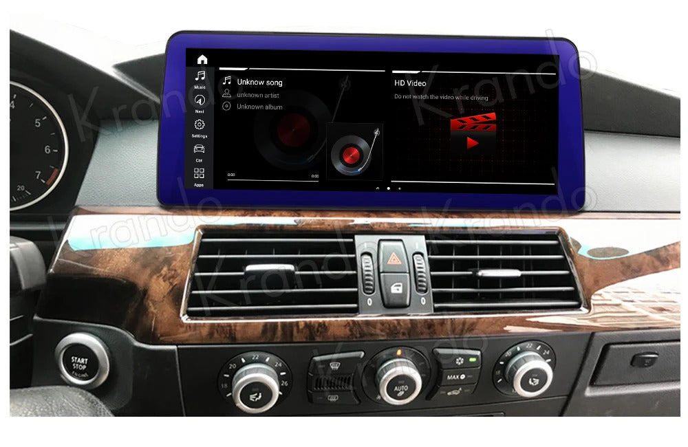 Krando 12.3'' Android Auto GPS Navigation Car Radio For BMW 5 Series E60 2005-2012 DVD Video Player Stereo Auto GPS Navigation