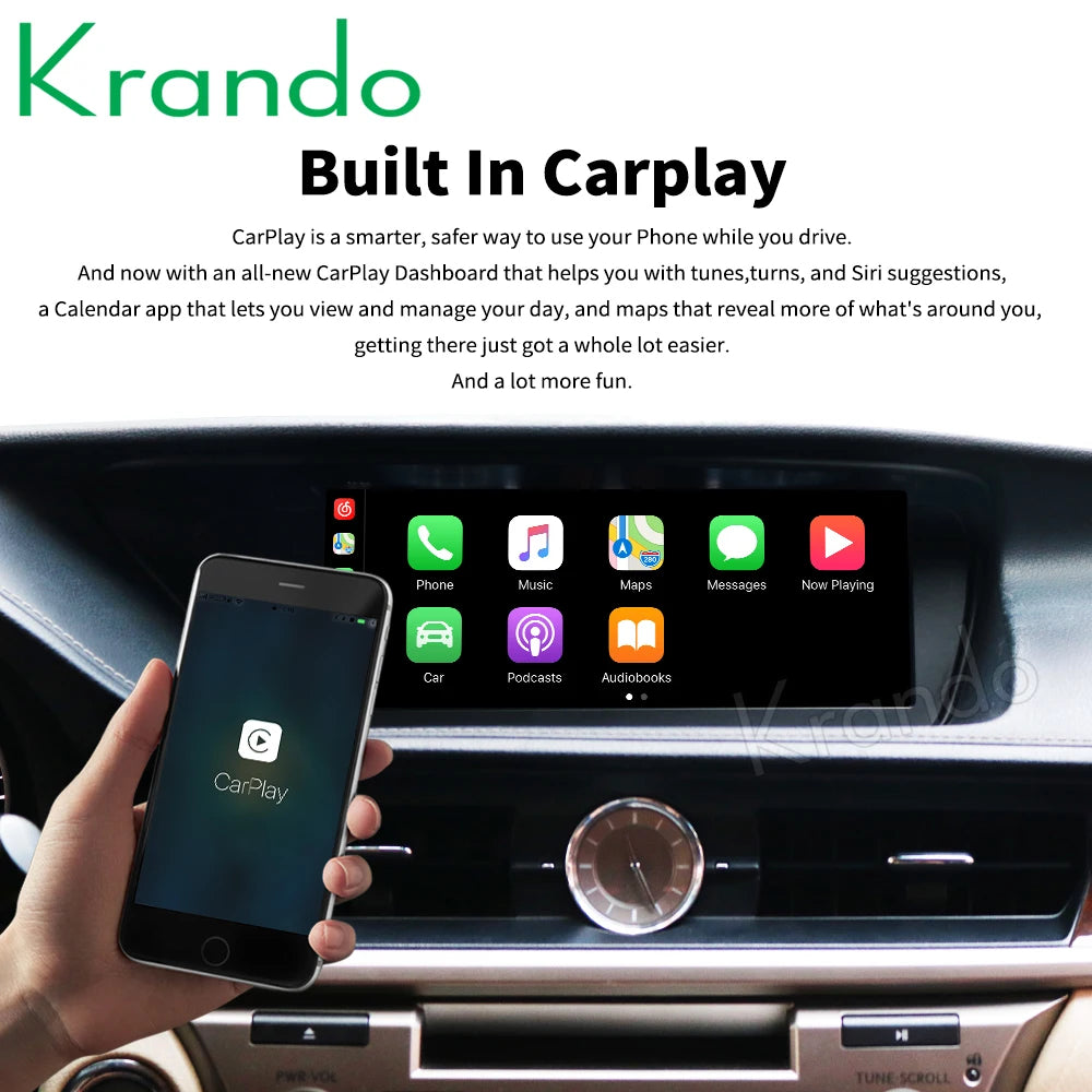 Krando 10.25" Android Car Radio Gps For Lexus ES250 ES300 ES350 2013-2018 multimedia head unit stereo navigation system carplay android auto 4g sim