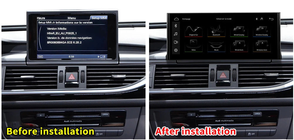 Krando 10.25 Inch DVD Auto Carplay Android Auto Radio For AUDI A6/A6L/A7 2012-2018 CarPlay HD Touch Screen Head