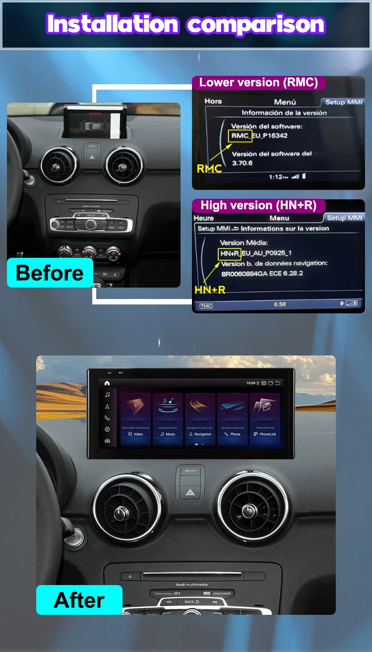 Krando 12.3 Inch Auto NBT System For AUDI A1 2010-2018 Stereo Multimedia Player GPS Navigation CarPlay HD Touch Screen Head