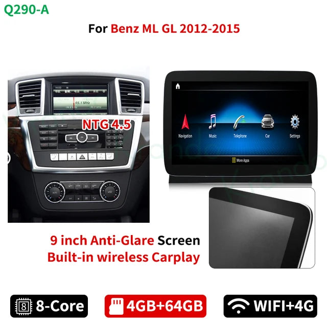 Krando 8.4 Inch Android Car Radio gps navigation For Mercedes Benz ML GL GLS GLE 2011 - 2018 NTG 4.5 5.0 Autoradio Multimedia system Head unit carplay android auto