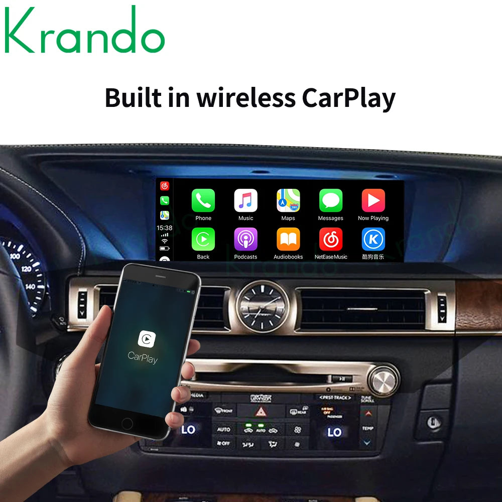 Krando 12.3" car navigation For Lexus GS 2014-2017 android radio gps stereo head unit multimedia system