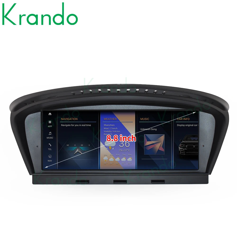 Krando 8.8'' car radio gps stereo For BMW 5 Series E60 3 Series E90 2005 - 2012 head unit navigation multimedia carplay android auto 4g sim card