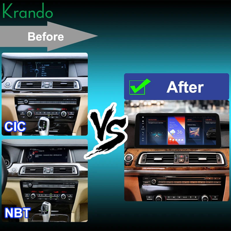 Krando 12.3''GPS Navigation Play HD carplay For BMW 7 Series F01 F02 2009-2015 Car Multimedia GPS 4G autoradio Player Stereo