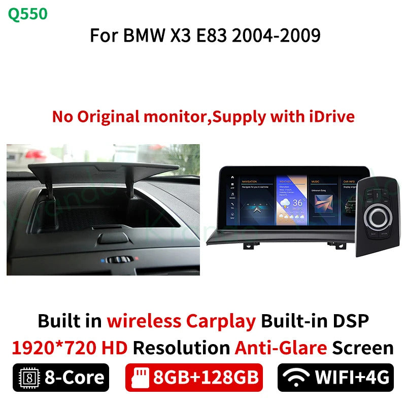 Krando 12.3 Inch Navigation Car Radio Android For BMW X3 E83 2004-2009 Head Unit Multimedia Player 4G autoradio