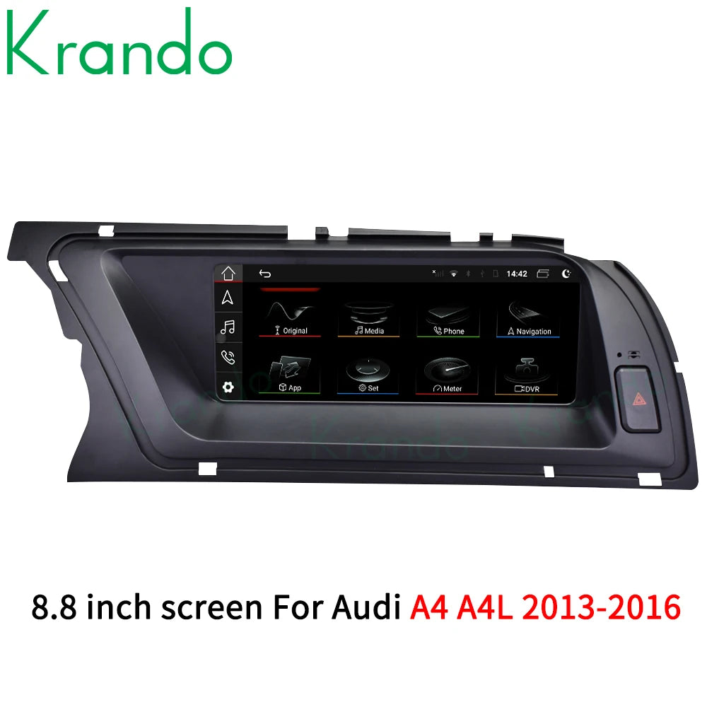 Krando 8.8" Android 13 Autoradio For Audi A4 A4L A5 2009 - 2016 Car radio gps navigation multimedia system carplay android auto