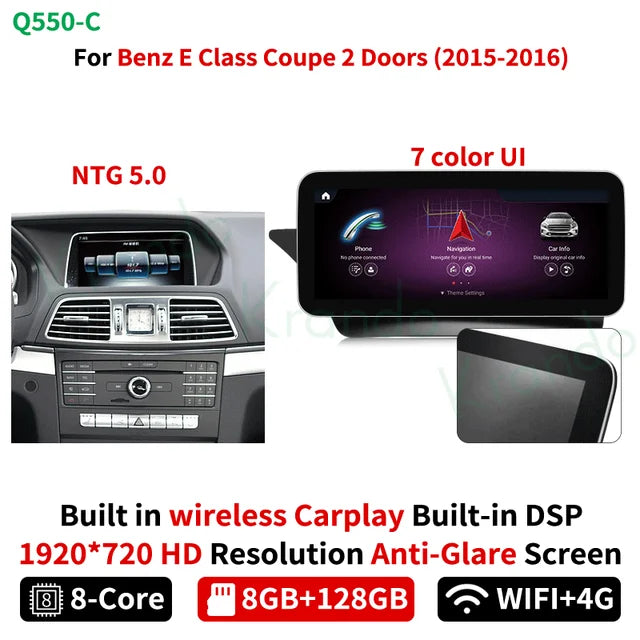 Krando 10.25'' Car Radio GPS stereo For Mercedes Benz E Coupe C207 E200 E230 2009 - 2016 android autoradio head unit navigation multimedia carplay android auto