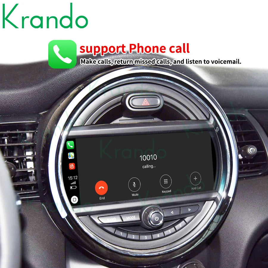 Krando Wireless Android Auto Apple CarPlay Interface module For BMW Mini Cooper F54 F55 F56 F60 R60 2007-2018 CIC NBT EVO camera active Upgrade box