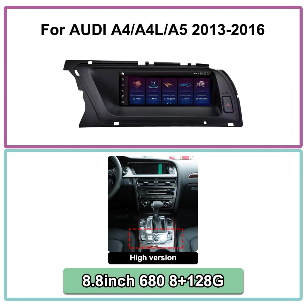 Krando 8.8 Inch Navigation Car Radio Android Auto NBT For AUDI A4/A4L/A5 2013-2016 Carplay 4g Wireless Touch Screen Head Unit