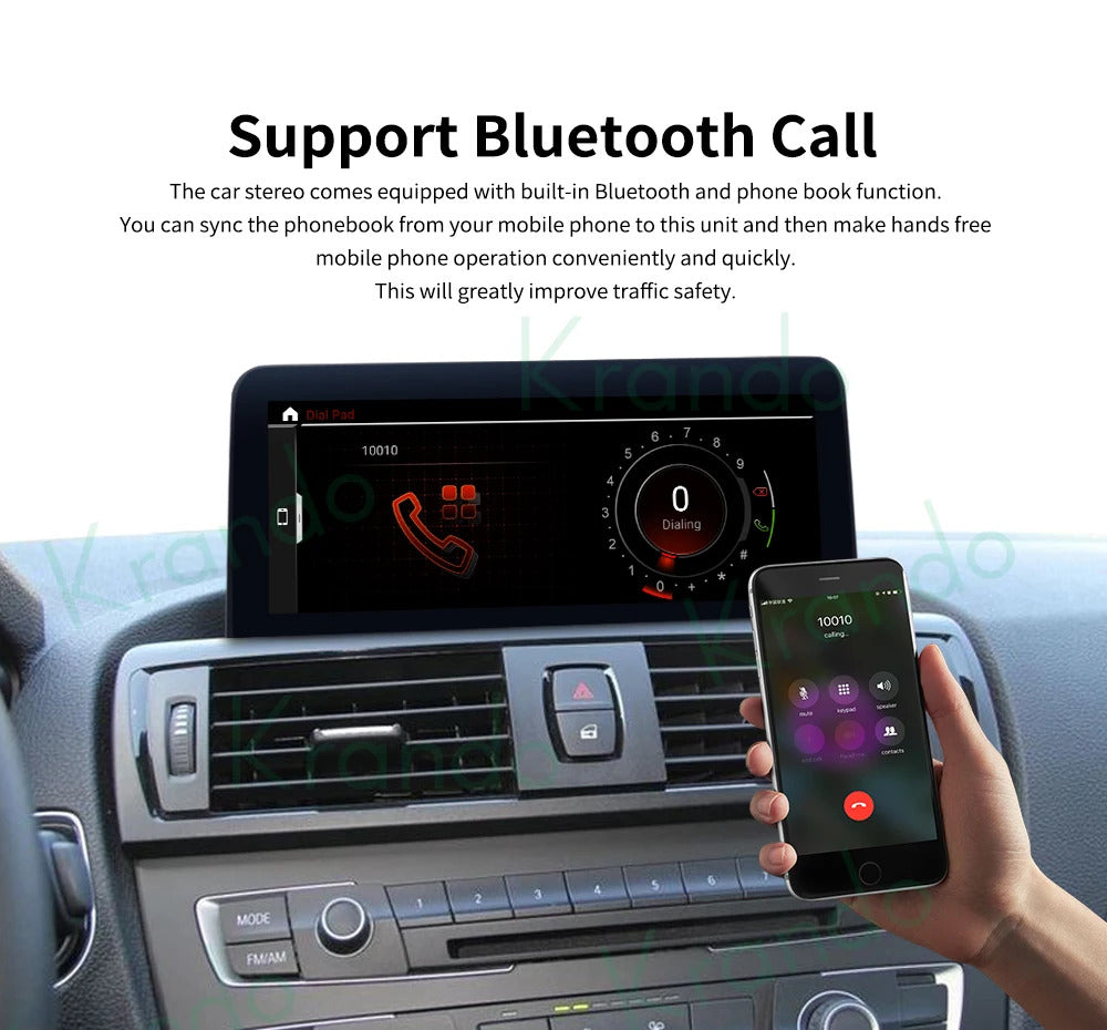 Krando 10.25'' Carplay Android DVD For BMW 1 Series F20/F21 2 Series F22/F23 Car Multimedia GPS 4G autoradio Player Stereo
