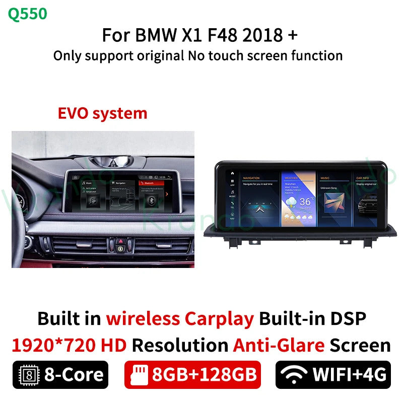 Krando 10.25'' Android Auto GPS NBT System For BMW X1 F48 2016-2018 Video Player Stereo Auto GPS Navigation