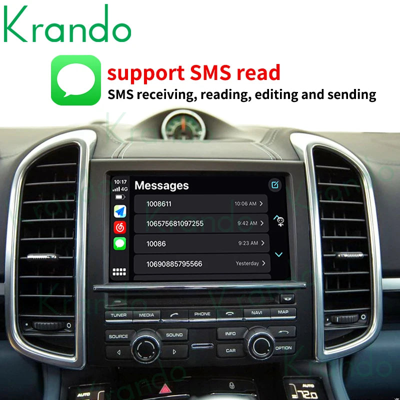 Krando Wireless Apple CarPlay Android Auto Interface module Box For Porsche Cayenne panamera macan 911 957 955 958 PCM 3.1 4.0 Siri Control BT camera active