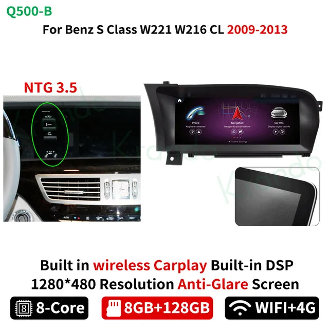 Krando 10.25" Android Car Radio head unit For Mercedes Benz S W221 W216 CL 2005 - 2013 gps stereo navigation multimedia OEM Style carplay android auto