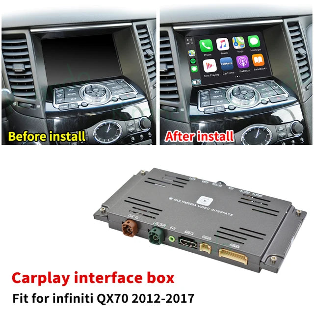 Krando Wireless Android Auto Apple CarPlay Interface module For Infiniti M37 M25 M35 M56 Q70 G25 G37 Q40 QX50 EX25 EX37 QX60 G35 rear camera upgrade box