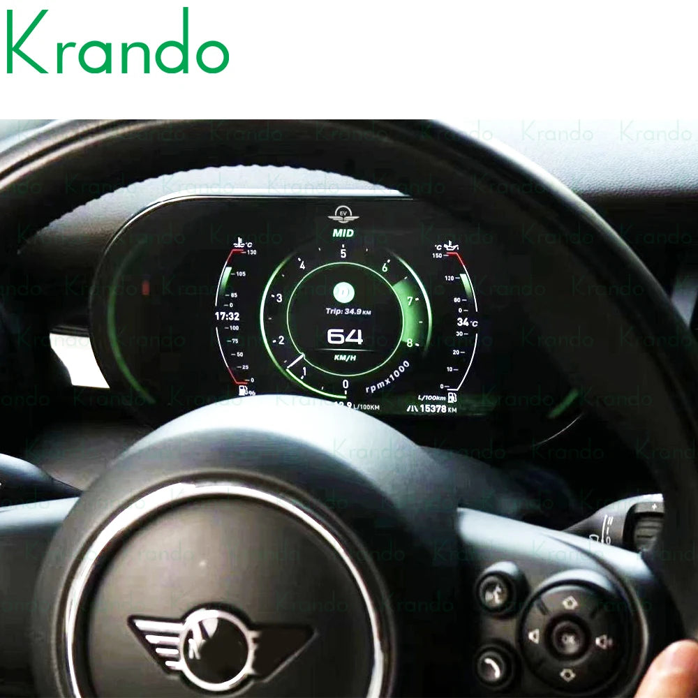 Krando Car Digital Cluster For BMW MINI Cooper F54 F55 F56 F60 2014 - 2023 CockPit LCD Speedmeter Dashboard Player