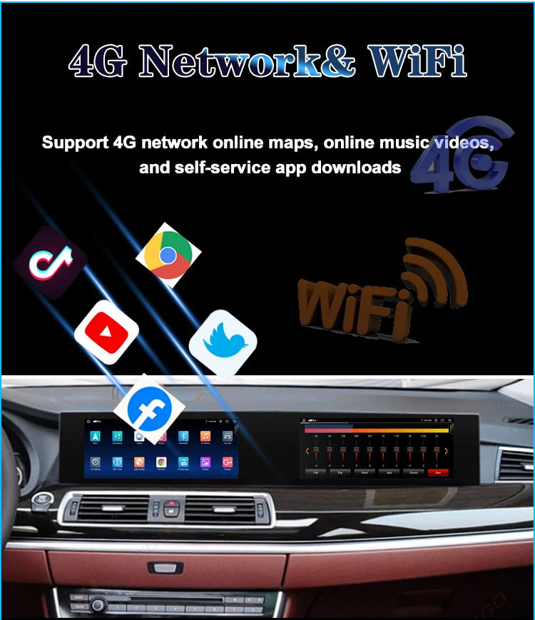 Krando 22 Inch Carplay Android NBT System For BMW 5 Series F07 GT 2011-2018 Stereo Multimedia Player GPS Navigation CarPlay