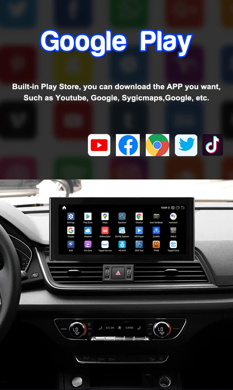 Krando 10.25'' Car Radio Auto NBT System For AUDI Q5/Q5L2018-2020 Wireless CarPlay Android display GPS Head Unit