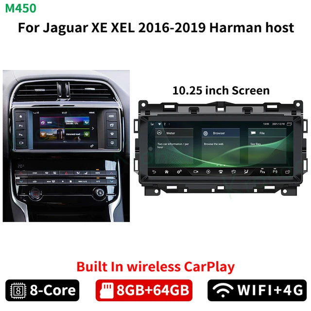 Krando 10.25" Android Car Radio GPS For Jaguar XE XF XEL F-Pace 2016 - 2019 navigation Autoradio Wireless Carplay Multimedia Player Harman system