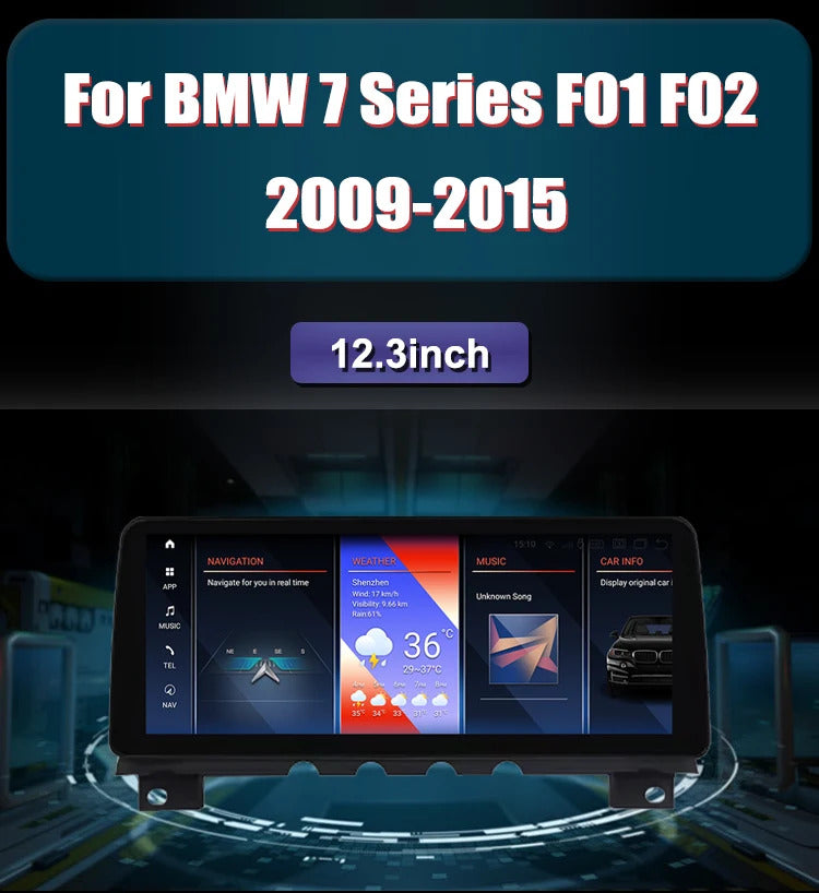 Krando 12.3''GPS Navigation Play HD carplay For BMW 7 Series F01 F02 2009-2015 Car Multimedia GPS 4G autoradio Player Stereo