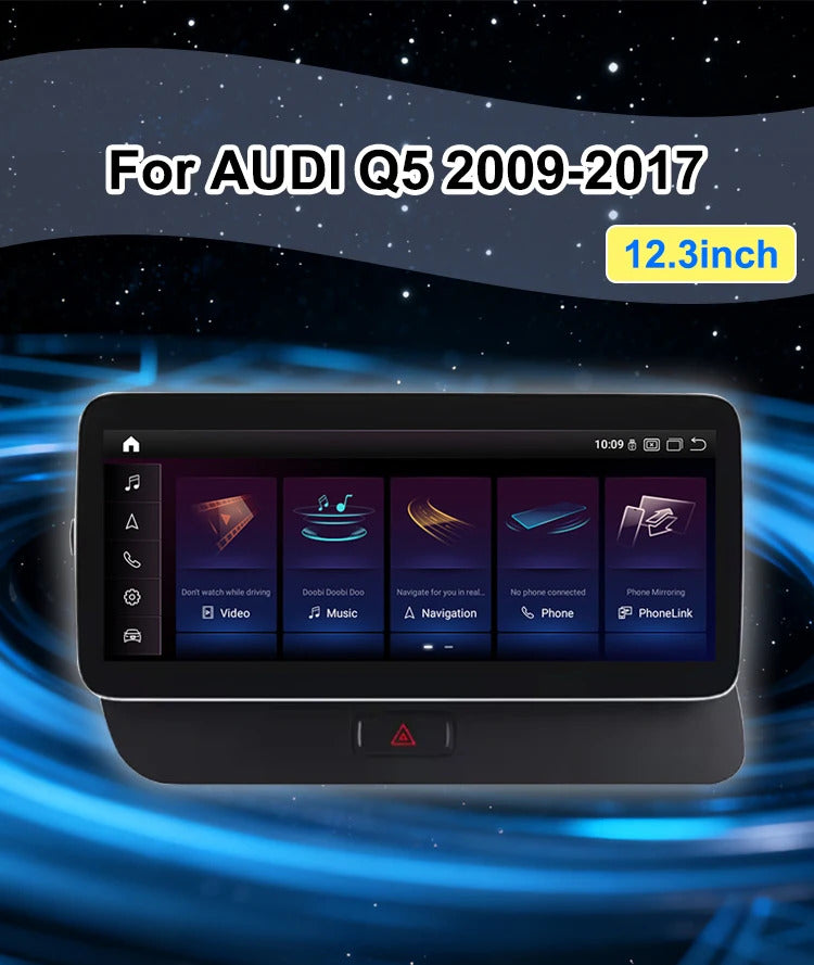 Krando 12.3 Inch  Auto NBT System For AUDI Q5 2009-2017 Stereo Multimedia Player GPS Navigation CarPlay
