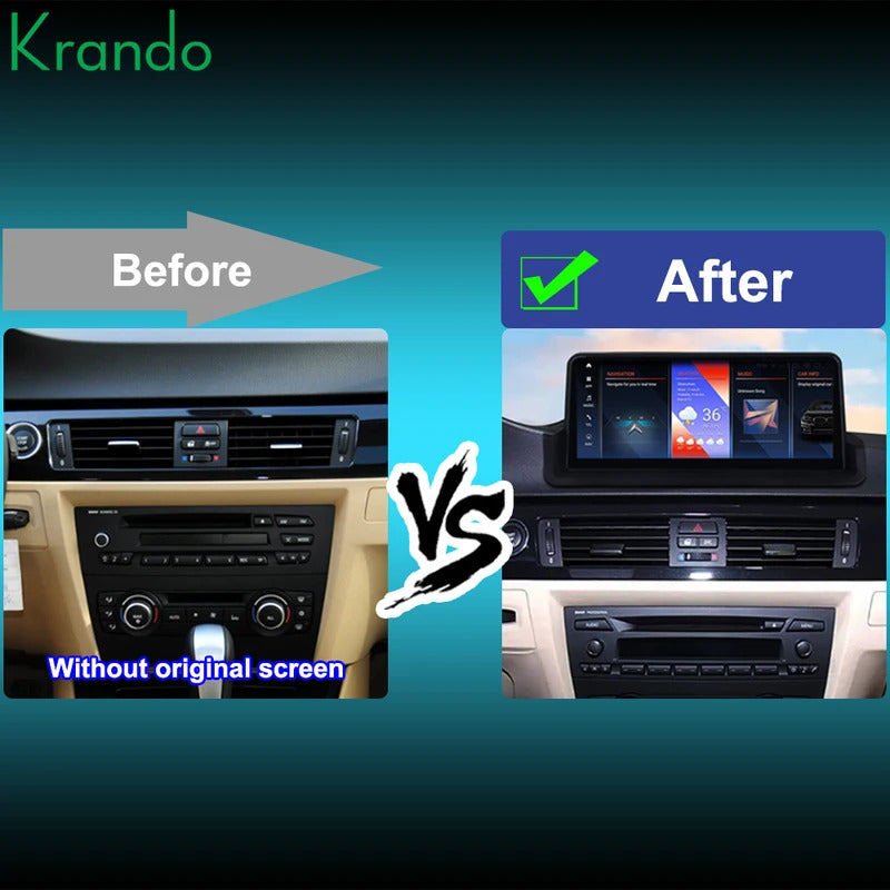 Krando 10.25''Telsa DVD Car Auto Radio Android For BMW 3 SeriesE90/E91/E92/E93/M3 Car Multimedia GPS 4G autoradio Player Stereo