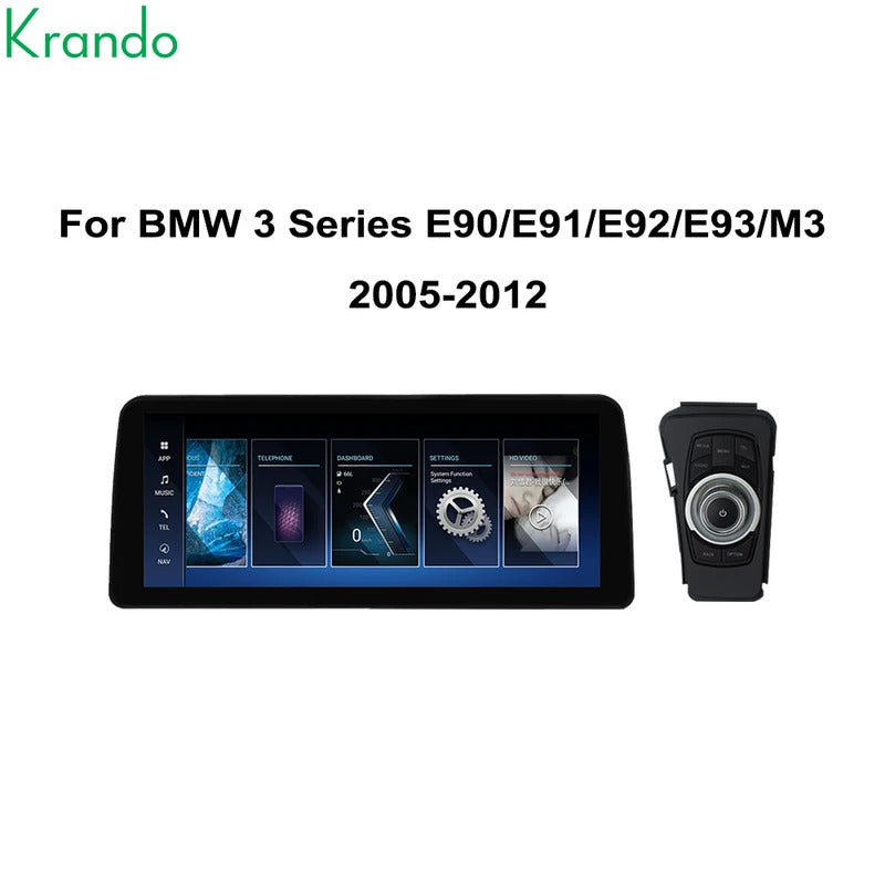 Krando 12.3'' Car Rad DVD Android For BMW 3 SeriesE90/E91/E92/E93/M3 2005-2012 Car Multimedia GPS 4G autoradio Player Stereo