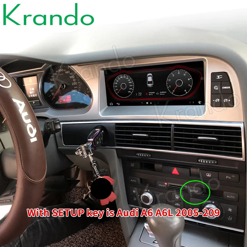 Krando 8.8'' Original OEM Style Android Car Radio For Audi A6 A6L 2005-2011 Navigation GPS stereo head unit multimedia system carplay androidauto