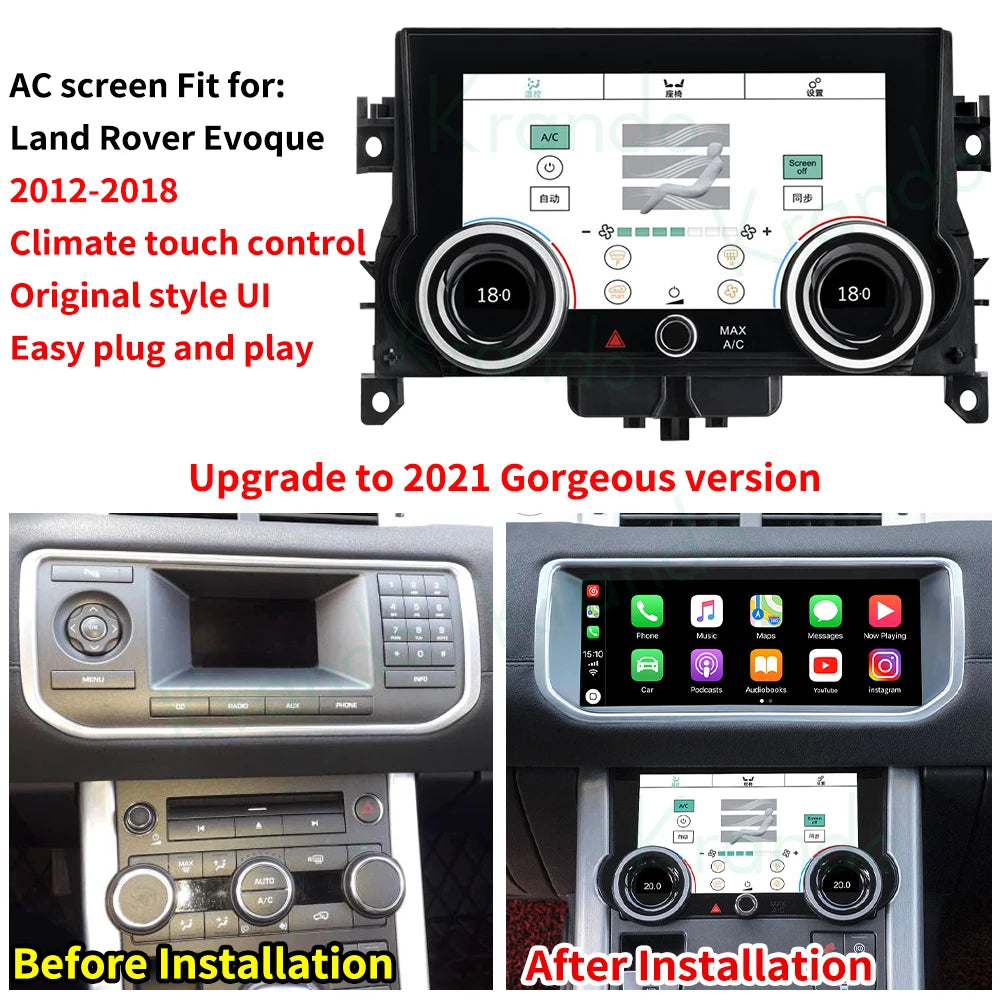 Krando 10.25" Android Car navigation gps Mutimedia radio Player For Land Rover Evoque LRX L538 2012 - 2019 Autoradio stereo Wireless Carplay Head Unit