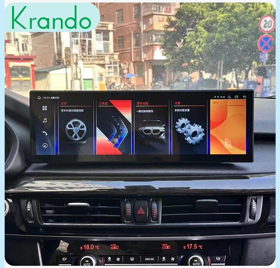 Krando 14.9'' Car Multimedia 4G autoradio Carplay Car Radio for BMW X5 X6 E70 E71 2007 - 2009 Navigation GPS Stereo Screen LHD