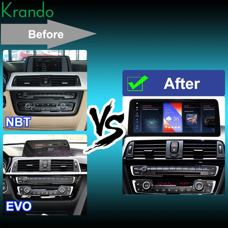 Krando 12.3'' Android GPS Navigation Auto Car Radio For BMW 3/4 Series F30/F31/F32/F33/F34/F35/F36 Stereo Auto GPS Navigation