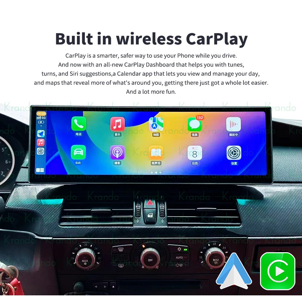 Krando 14.9'' Auto NBT Screen Android  Car Radio For BMW 5 Series E60 2005-2012 Video Player Stereo Carplay 5G
