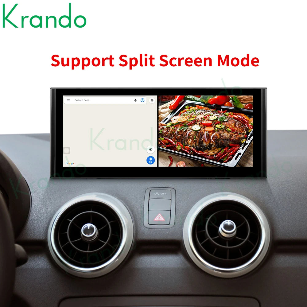 Krando 10.25'' Android Car Radio gps stereo For Audi A1 2010 - 2018 Autoradio Navigation GPS system Wireless Carplay 4G SIM DVD Multimedia touch screen headunit Player