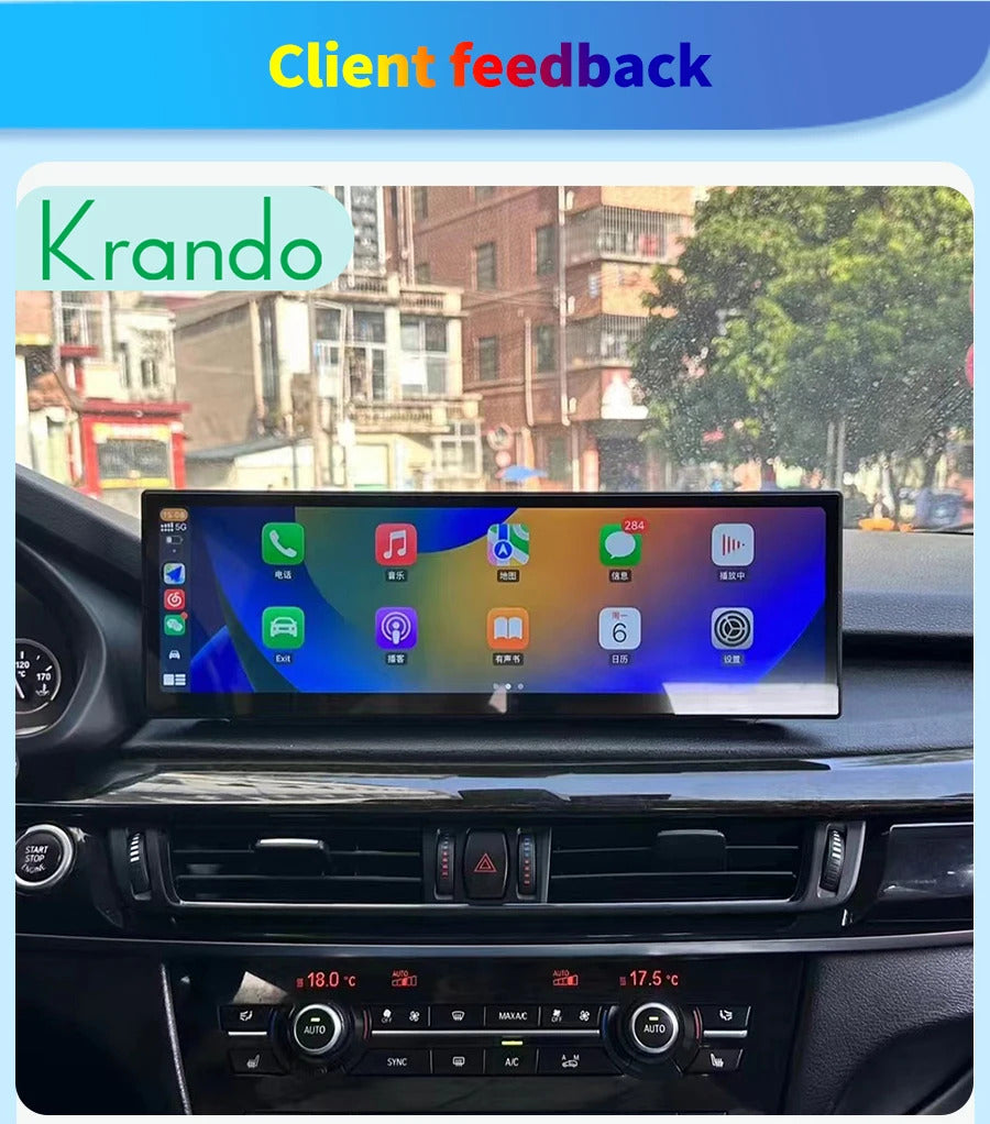 Krando 14.9'' Car Multimedia 4G autoradio Carplay Car Radio for BMW X5 X6 E70 E71 2007 - 2009 Navigation GPS Stereo Screen LHD