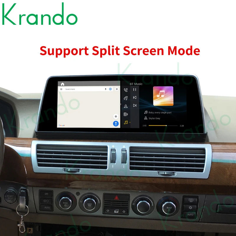 Krando 12.3'' GPS Navigation Carplay Car Radio For BMW 7 Series E65/E66 2004-2009 Video Player Stereo Auto GPS Navigation