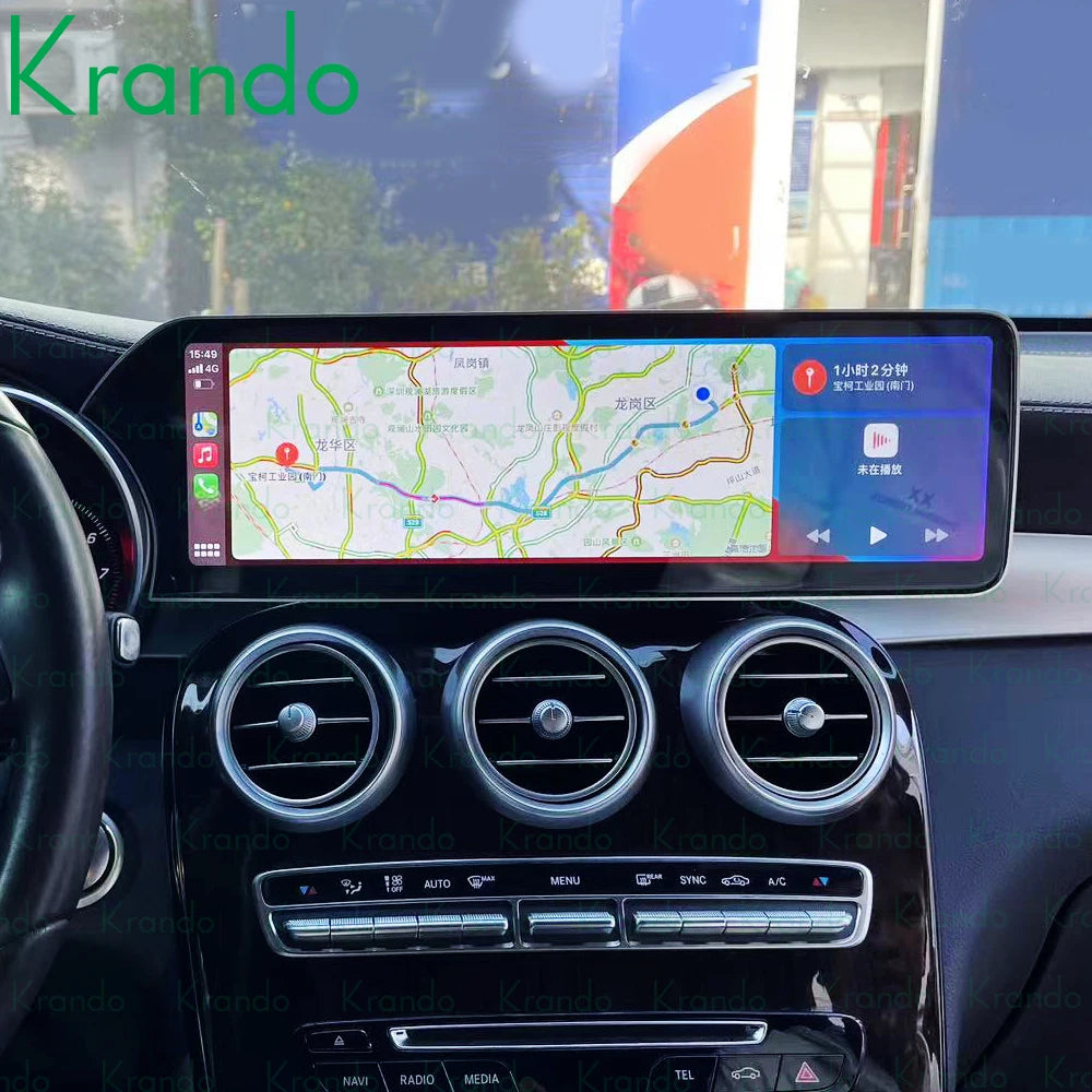 Krando 14.9'' Car radio gps stereo For Benz GLC C W205 2015 - 2018 NTG5.0 Android touch screen navigation multimedia system Wireless Apple Carplay 4G Wifi Head Unit Autoradio