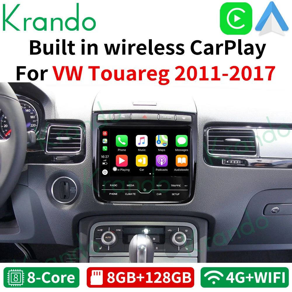 Krando 8.4" Android Car radio gps for VW Volkswagen Touareg 2011 - 2017 RNS850 stereo navigation multimedia head unit carplay android auto