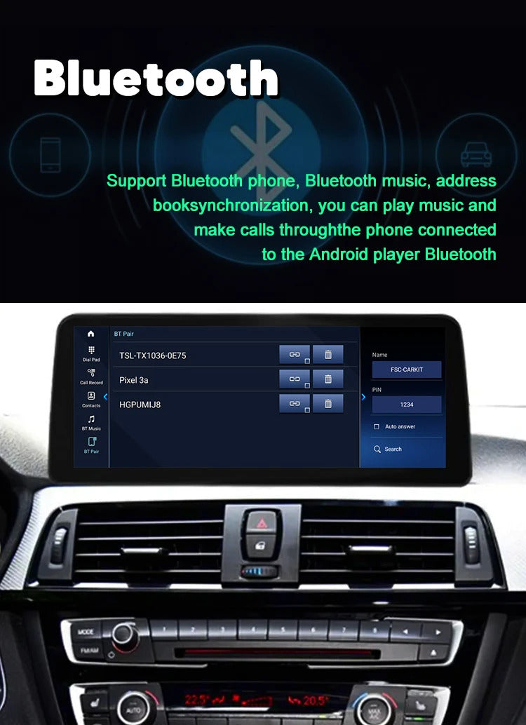 Krando 12.3'' Android GPS Navigation Auto Car Radio For BMW 3/4 Series F30/F31/F32/F33/F34/F35/F36 Stereo Auto GPS Navigation