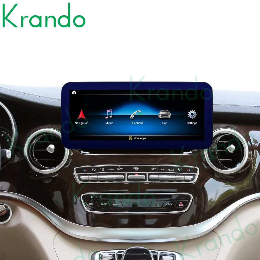 Krando Android 12.3'' car head unit For Mercedes Benz C W204 W205 GLC-X25 V W446 2008 - 2018 radio gps navigation multimedia system autoradio carplay android auto 4g sim card