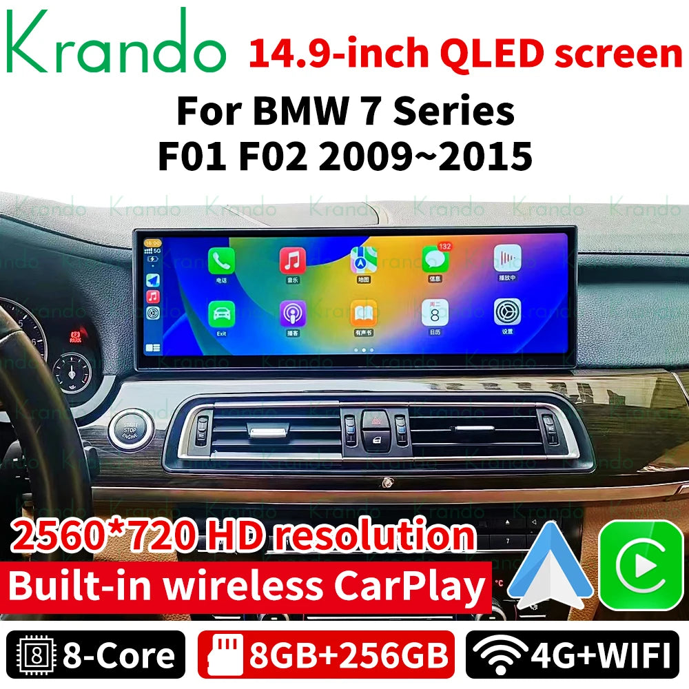 14.9'' Car Android radio gps stereo For BMW 7 Series F01 F02 F04 2009 - 2015 Multimedia Player GPS Navigation system autoradio touch screen head unit carplay android auto