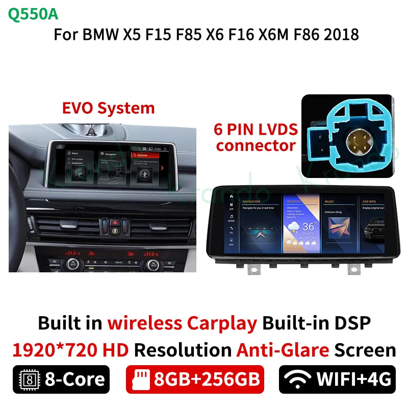 Krando 10.25'' Android car radio gps stereo For BMW X5 E70 X6 E71 F15 2007 - 2019 Autoradio navigation head unit multimedia system carplay android auto